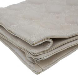 Pre Owned Dior Metallic Gold Leather Cannage Folded Clutch