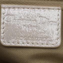 Pre Owned Dior Metallic Gold Leather Cannage Folded Clutch