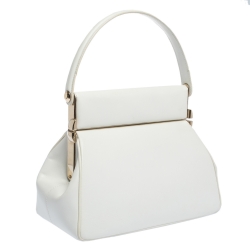 Pre Owned Dior White Leather Babe Vanity Top Handle Bag