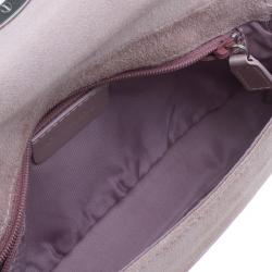 Pre Owned Dior Pink Suede Maris Pearl Shoulder Bag