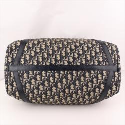 Dior Black Signature Canvas Trotter Boston Bag