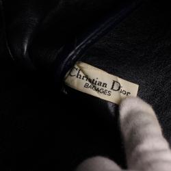 Dior Black Signature Canvas Trotter Boston Bag