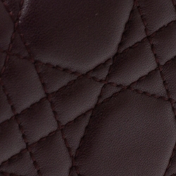Pre Owned Dior Burgundy Leather Lady Dior Card Holder