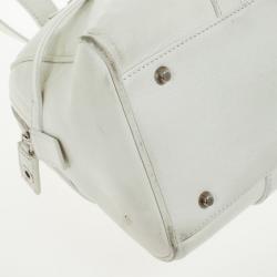 Pre Owned حقيبة ديور صغيرة جلد بيضاء