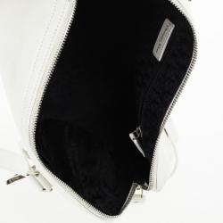 Pre Owned حقيبة ديور صغيرة جلد بيضاء