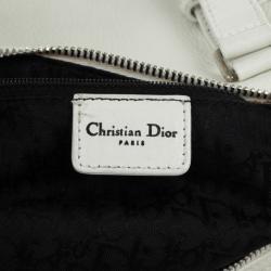 Pre Owned حقيبة ديور صغيرة جلد بيضاء