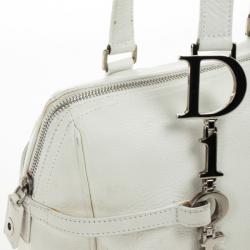 Pre Owned حقيبة ديور صغيرة جلد بيضاء