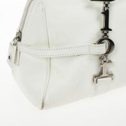 Pre Owned حقيبة ديور صغيرة جلد بيضاء