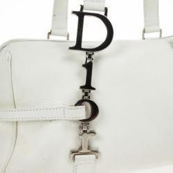 Pre Owned حقيبة ديور صغيرة جلد بيضاء