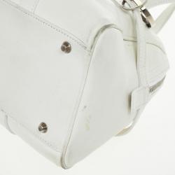 Pre Owned حقيبة ديور صغيرة جلد بيضاء