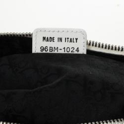 Pre Owned حقيبة ديور صغيرة جلد بيضاء