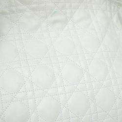 مملوكة مسبقًا Christian Dior White Quilted Leather Cannage Medium Lady Dior Hobo Bag