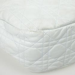 مملوكة مسبقًا Christian Dior White Quilted Leather Cannage Medium Lady Dior Hobo Bag
