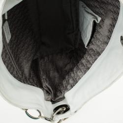 مملوكة مسبقًا Christian Dior White Quilted Leather Cannage Medium Lady Dior Hobo Bag