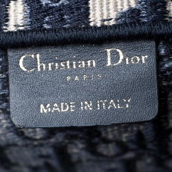 مملوكة مسبقًا حقيبة يد ديور توال دو جوي بوك كانفاس مطرزة زرقاء/ بيج