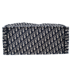 مملوكة مسبقًا حقيبة يد ديور توال دو جوي بوك كانفاس مطرزة زرقاء/ بيج