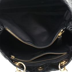 مملوكة مسبقًا Christian Dior Black Cannage Soft Large Shopping Tote