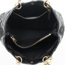 مملوكة مسبقًا Christian Dior Black Cannage Soft Large Shopping Tote