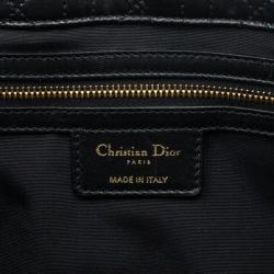 مملوكة مسبقًا Christian Dior Black Cannage Soft Large Shopping Tote