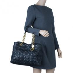 مملوكة مسبقًا Dior Black Lambskin Soft Lady Dior Tote