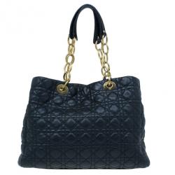مملوكة مسبقًا Dior Black Lambskin Soft Lady Dior Tote