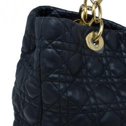 مملوكة مسبقًا Dior Black Lambskin Soft Lady Dior Tote