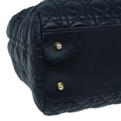 مملوكة مسبقًا Dior Black Lambskin Soft Lady Dior Tote