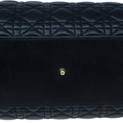 مملوكة مسبقًا Dior Black Lambskin Soft Lady Dior Tote