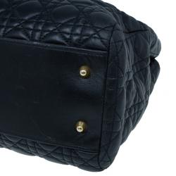 مملوكة مسبقًا Dior Black Lambskin Soft Lady Dior Tote