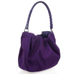 Pre Owned Christian Dior Purple Diorissimo Canvas Lovely Hobo
