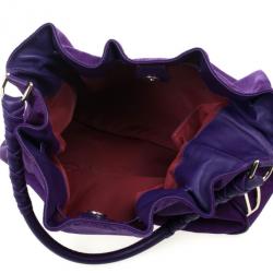 Pre Owned Christian Dior Purple Diorissimo Canvas Lovely Hobo