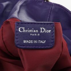 Pre Owned Christian Dior Purple Diorissimo Canvas Lovely Hobo