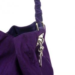 Pre Owned Christian Dior Purple Diorissimo Canvas Lovely Hobo