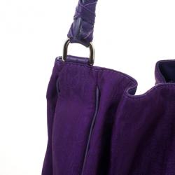 Pre Owned Christian Dior Purple Diorissimo Canvas Lovely Hobo