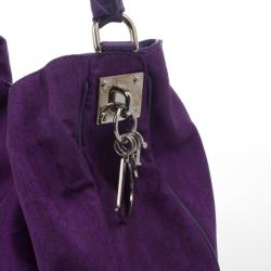 Pre Owned Christian Dior Purple Diorissimo Canvas Lovely Hobo