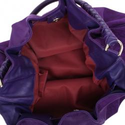 Pre Owned Christian Dior Purple Diorissimo Canvas Lovely Hobo