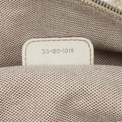 مملوكة مسبقًا Dior Cream Cherie Cannage Printed Canvas Zip Bag