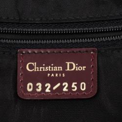 Pre Owned Dior Pink Sateen 'Maris Pearl' Embroidered Shoulder bag