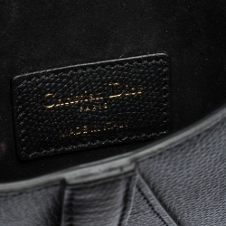 Pre Owned Dior Black Leather Saddle Belt Bag