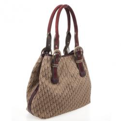 مملوكة مسبقًا Christian Dior Maroon Logo Hobo