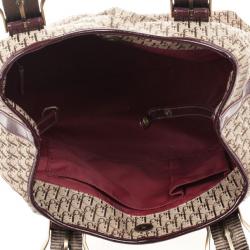 مملوكة مسبقًا Christian Dior Maroon Logo Hobo