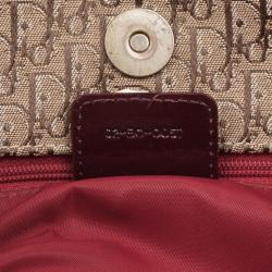 مملوكة مسبقًا Christian Dior Maroon Logo Hobo