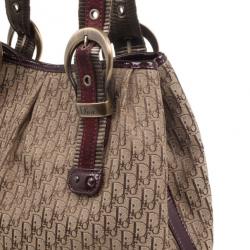 مملوكة مسبقًا Christian Dior Maroon Logo Hobo