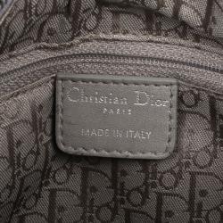مملوكة مسبقًا Christian Dior Navy Blue Lady Dior Medium Patent Bag