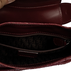 مملوكة مسبقًا Dior Burgundy Python and Leather Vintage Shoulder Bag