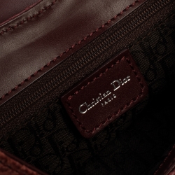 مملوكة مسبقًا Dior Burgundy Python and Leather Vintage Shoulder Bag