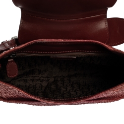 مملوكة مسبقًا Dior Burgundy Python and Leather Vintage Shoulder Bag