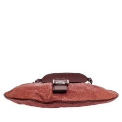 مملوكة مسبقًا Dior Burgundy Python and Leather Vintage Shoulder Bag