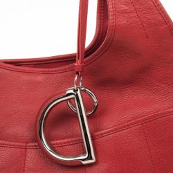 Pre Owned Christian Dior Red Leather Medium 61 Hobo