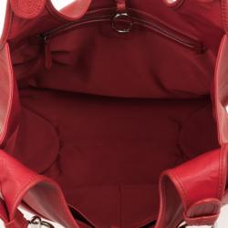 Pre Owned Christian Dior Red Leather Medium 61 Hobo